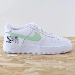 Hibiscus (couleur Au Choix) - Air Force 1 Custom -Sneakers Boutique af1 sneakeaze hibiscus menthe