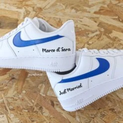 Prénoms & Just Married - Air Force 1 Custom -Sneakers Boutique amellinda 10105L4A0127copie2