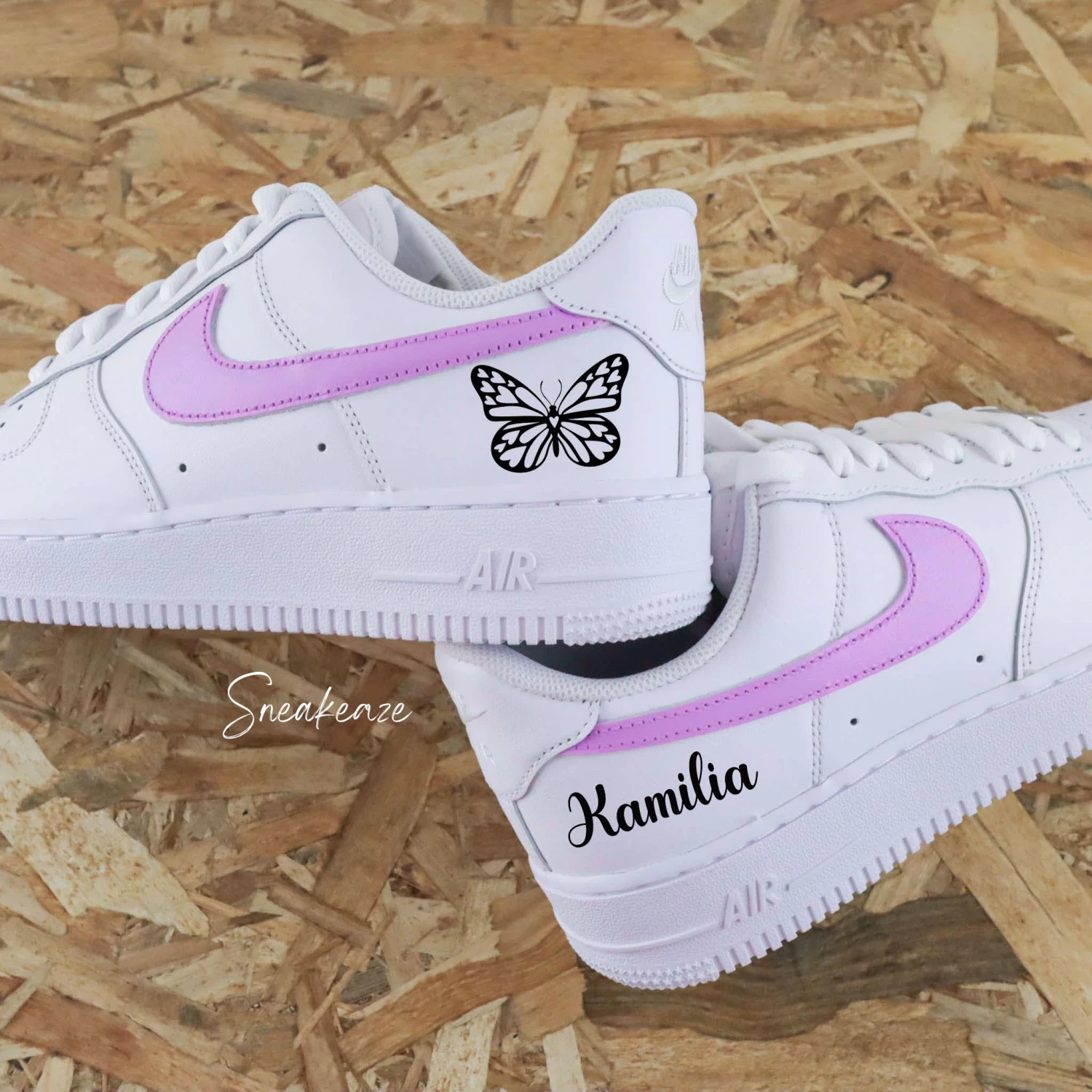 Papillon Prénom (couleur Au Choix) - Air Force 1 Custom 4 Papillon Prénom (couleur Au Choix) - Air Force 1 Custom - Image 2