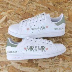 Mr & Mr - Stan Smith Custom Mariage 7 Mr & Mr - Stan Smith Custom Mariage -Sneakers Boutique fgdqdsf