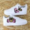Fleur & Abeille (couleur Au Choix) - Air Force 1 Custom -Sneakers Boutique fleuretabeillerosedegrade