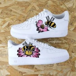 Fleur & Abeille (couleur Au Choix) - Air Force 1 Custom