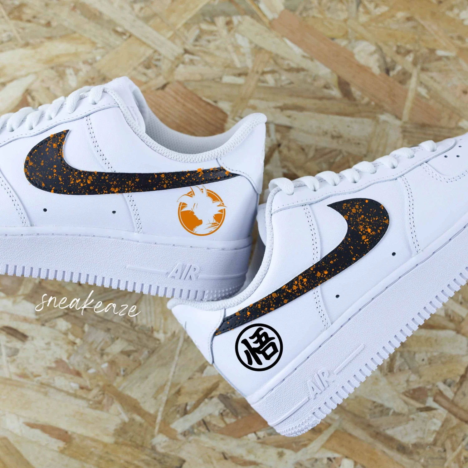 Goku Noir Et Orange - Air Force 1 Custom 3 Goku Noir Et Orange - Air Force 1 Custom