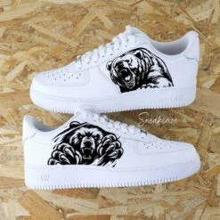 Gorille - Air Force 1 Custom -Sneakers Boutique grizzlycopie 1
