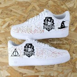 Serpentard Harry Potter (maison Au Choix) - Air Force 1 Custom -Sneakers Boutique gryffondor 1