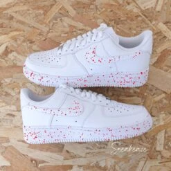 Color Splash (couleur Au Choix) - Air Force 1 Custom -Sneakers Boutique splashrouge