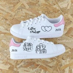 With Love - Stan Smith Custom Mariage -Sneakers Boutique stanbabypinkcopieAutumninNovember