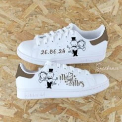 Mr And Mrs - Stan Smith Custom Mariage -Sneakers Boutique stancapeziocopie2twiligt2