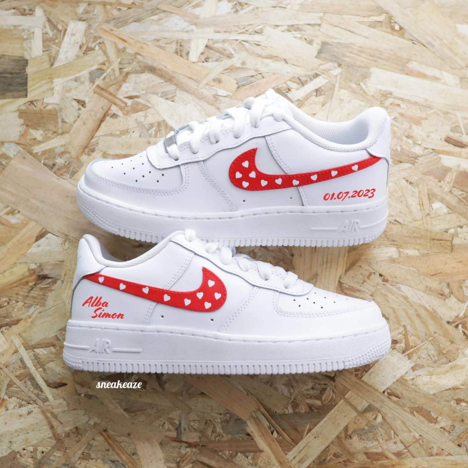 Coeur Prénom & Date - Air Force 1 Custom 4 Coeur Prénom & Date - Air Force 1 Custom - Image 2